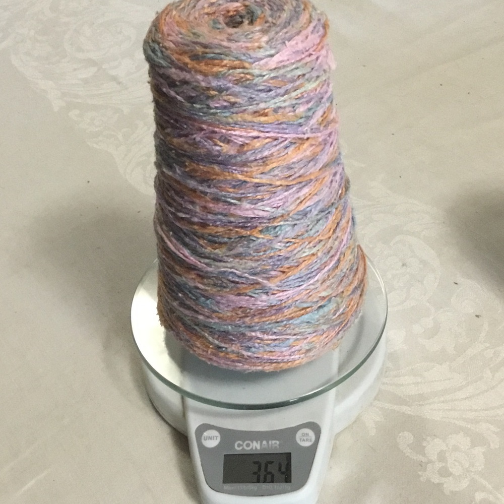 Country Silk Yarn, Small Cone in color 1433 Winter Pasrels